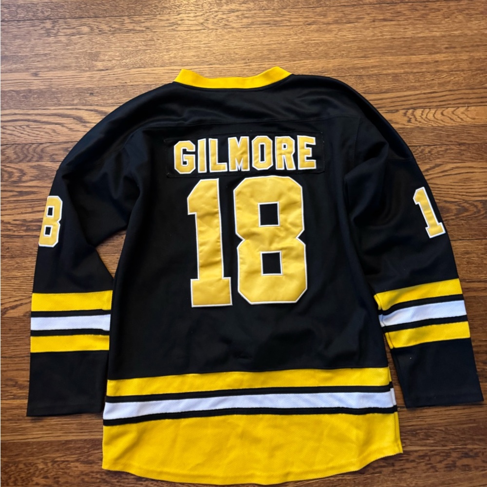 #541 HAPPY GILMORE BOSTON Black and Yellow Hockey Jersey - Picture 9 of 12